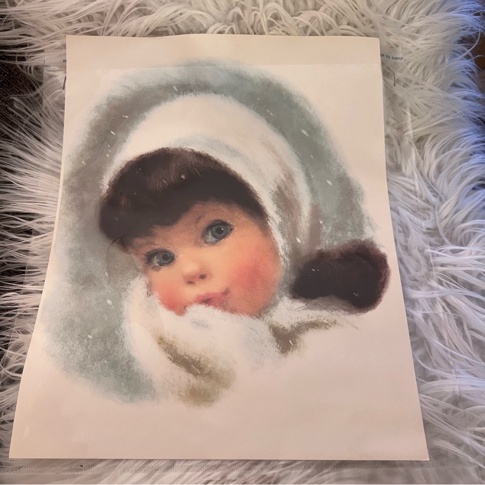 Vintage 50s/60s “Frances Hook” Northern Paper Portrait Print in Snow 14x11